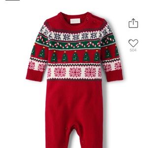 NWT Children’s Place Unisex Holiday Romper